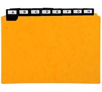 Exacompta - Réf. 13758E - Paquet de 24 guides alphabétiques en carte lustée à onglets métalliques 25 mm noirs - pour boites à fiche - convient pour classement de fiches à l'horizontal format 148x210mm