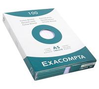 Exacompta - Réf. 13808B - Carton de 10 étuis de 100 fiches bristol lignées non perforées - format 148 x 210 mm - compatibles avec imprimante jet d'encre, laser et photocopieur - blanc