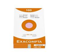 Exacompta - Réf. 13852X - Carton de 10 étuis de 100 fiches bristol lignées non perforées - format 100 x 150 mm - compatibles avec imprimante jet d'encre, laser et photocopieur - assorties