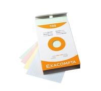 Exacompta - Réf. 13852X - Étui de 100 fiches bristol lignées non perforées - format 100 x 150 mm - compatibles avec imprimante jet d'encre, laser et photocopieur - couleurs assorties