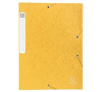 Exacompta - Réf. 14006H - 1 boîte de classement avec élastiques CARTOBOX - Livrée à plat - Dos de 4 cm - Carte lustrée 7/10ème - 600g/m² - Dimensions 25x33cm - Format à classer A4 - Coloris jaune