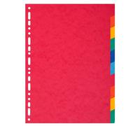 Exacompta - Réf. 1410E - Intercalaires en véritable carte lustrée souple 225g/m2 FSC® avec 10 onglets neutres - Format à classer A4 - Dimensions 22,5 x 29,7 cm - couleurs assorties
