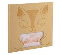 Exacompta - Réf. 14562E - 1 Album photos livre 30 pages blanches ZEPHIRE - Format 25x25cm - couverture papier Beige motif CHAT - effet bi-matière - 60 photos