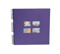 Exacompta Album photo à spirales Milano 60 pages noires format 32 x 32 cm Violet