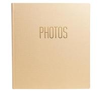 Exacompta - Réf. 15602E - 1 Album photo livre Office by Me - 300 photos - 60 pages noires - format 29 x 32 cm - couverture recouverte de papier effet textile couleur beige