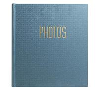 Exacompta - Réf. 15603E - 1 Album photo livre Office by Me - 300 photos - 60 pages noires - format 29 x 32 cm - couverture recouverte de papier effet textile couleur bleu canard