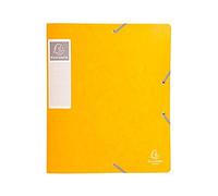 Exacompta Chemise Cartobox 3 rabats et élastique 6 cm Jaune Lot de 10