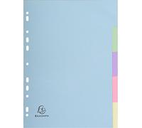 Exacompta - Réf. 1605E - Intercalaires en carte pastel recy 170g/m2 avec 5 onglets neutres - Format à classer A4 - Dimensions 22,5 x 29,7 cm - Forever