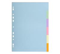 Exacompta - Réf. 1606E - Carton de 50 Intercalaires en carte pastel recy 170g/m2 avec 6 onglets neutres - Format à classer A4 - Dimensions 22,5 x 29,7 cm - Forever