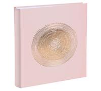 Exacompta - Réf. 16264E - Album photos livre ELLIPSE - 300 photos - 60 pages blanches - format 29 x 32 cm - couverture en simili-cuir rose clair avec un marquage or rosé en forme d'ellipse