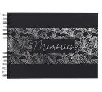 Exacompta - Réf. 16493E - Album photos à spirales TITANE - 50 pages noires - 150 photos - format 32 x 22 cm - couverture en papier pelliculé soft touch - Titane Noir