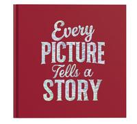 Exacompta - Réf. 16591E - Album photos livre LETTRES - 30 pages noires - 60 photos - format 25 x 25 cm - couverture en papier pelliculé brillant effet similicuir - Rouge