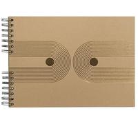 Exacompta - Réf. 16749E - 1 Album photo à spirales Graphik - 150 photos - 50 pages noires - format 32 x 22 cm - couverture en carton recouvert de papier noir pélicullé kraft