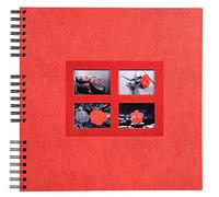 Exacompta Album photos à spirales Passion – 360 photos, 60 pages noires, 32 x 32 cm rouge
