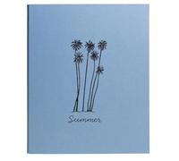 Exacompta - Réf. 17045E - Album photos classeur SUMMERTIME - 60 pages noires A4 - feuillets intercalaires cristal - 120 photos - couverture en papier lisse Bleu glacé