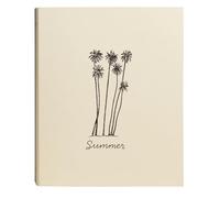 Exacompta - Réf. 17047E - Album photos classeur SUMMERTIME - 60 pages noires A4 - feuillets intercalaires cristal - 120 photos - couverture en papier lisse Jaune pastel