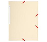 EXACOMPTA Chemise à élastiques Maxi capacity carte lustrée 425gm2 - A4 - Ivoire