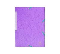 Exacompta - Réf. 17115H - 1 chemise à élastiques - pochette 3 rabats Maxi capacity - en carte lustrée - dimensions 24 x 32 cm pour documents au format A4 - couleur violet