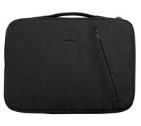 Exacompta - Réf. 17141E - 1 Housse ordinateur Business compatible avec PC de 15-16 pouces - poignée rétractable - petite poche à l'avant - fermeture zippée sur 2 côtés - en tissu recyclé - noir