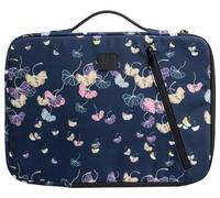 Exacompta - Réf. 17215E - 1 Housse ordinateur compatible avec PC de 13-14 pouces - poignée rétractable - petite poche à l'avant - fermeture zippée sur 2 côtés - en tissu recyclé - Gingko