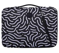 Exacompta - Réf. 17252E - 1 Housse ordinateur compatible avec PC de 13-14 pouces - poignée rétractable - petite poche à l'avant - fermeture zippée sur 2 côtés - en tissu recyclé - Moon