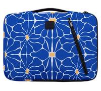 Exacompta - Réf. 17253E - 1 Housse ordinateur compatible avec PC de 13-14 pouces - poignée rétractable - petite poche à l'avant - fermeture zippée sur 2 côtés - en tissu recyclé - Flower