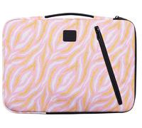 Exacompta - Réf. 17254E - 1 Housse ordinateur compatible avec PC de 13-14 pouces - poignée rétractable - petite poche à l'avant - fermeture zippée sur 2 côtés - en tissu recyclé - Nude