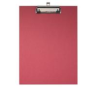 Exacompta - Ref. 17295E - Carton de 10 Porte-blocs à pince en carton rembordé papier enduit avec pince et système d'accroche mural - Dimensions : 23 x 32 cm pour document au format A4 - Rouge
