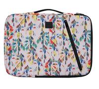 Exacompta - Réf. 17312E - 1 Housse ordinateur compatible avec PC de 15-16 pouces - poignée rétractable - petite poche à l'avant - fermeture zippée sur 2 côtés - en tissu recyclé - Africa