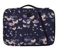 Exacompta - Réf. 17315E - 1 Housse ordinateur compatible avec PC de 15-16 pouces - poignée rétractable - petite poche à l'avant - fermeture zippée sur 2 côtés - en tissu recyclé - Gingko