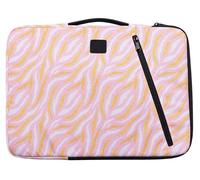 Exacompta - Réf. 17354E - 1 Housse ordinateur compatible avec PC de 15-16 pouces - poignée rétractable - petite poche à l'avant - fermeture zippée sur 2 côtés - en tissu recyclé - Nude