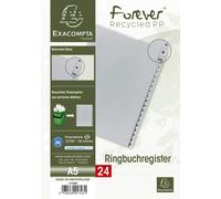 Exacompta - Ref. 1743B - 1 Gray recycled PP alphabet printed dividers A-Z (Germa