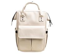 Exacompta - Réf. 17532E - Sac à dos ordinateur Exactive - en PU beige - deux poches latérales à l'extérieur - une poche zippée - poche matelassée à l'intérieur pour PC jusqu'à 14" - passant au dos