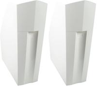 Exacompta - Réf. 18013D - Porte-revues/Range-revues THE MAGAZINE - Dimensions 29,2 x 11 x 32 cm - Pour documents formats A4-A4+, catalogues, magazines - Coloris blanc (Lot de 2)