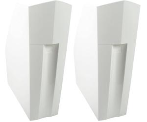 Exacompta - Réf. 18013D - Porte-revues/Range-revues THE MAGAZINE - Dimensions 29,2 x 11 x 32 cm - Pour documents formats A4-A4+, catalogues, magazines - Coloris blanc (Lot de 2)