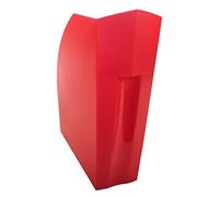Exacompta - Réf. 18024D - Porte-revues/Range-revues THE MAGAZINE - Dimensions 29,2 x 11 x 32 cm - Pour documents formats A4-A4+, catalogues, magazines - Coloris rouge carmin translucide