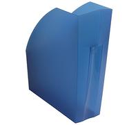 Exacompta - Réf. 18060D - Porte-revues/Range-revues THE MAGAZINE - Dimensions 29,2 x 11 x 32 cm - Pour documents formats A4-A4+, catalogues, magazines - Coloris bleu royal translucide