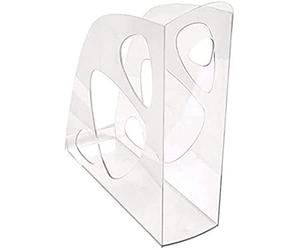 Exacompta - Réf. 18123D - Lot de 10 porte revues ECOMAG - Dimensions 24,8 x 7,7 x 25,7 cm - Classeurs à revues pour documents au format A4 et A4 maxi - Couleur Cristal