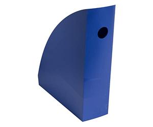Exacompta - Réf. 18204D - Lot de 6 Porte-revues MAG-CUBE BeeBlue, classeurs à revues, rangement pour documents, catalogues, magazines largeur 8,2 cm - Pour formats A4 et A4 maxi - Couleur bleu marine