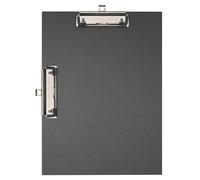 Exacompta - Réf. 18271E - Carton de 10 porte-blocs doubles pinces - Système d'accroche mural pour utilisation horizontale et verticale - Dimensions : 23 x 32 cm pour documents A4 - Noir