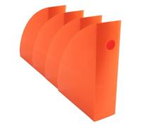 Exacompta - Réf. 18288D - 1 porte revues MAG CUBE - Dimensions 26,6 x 8,2 x 30,5 cm - Pour documents au format A4 et A4 maxi - Garantie 25 ans - Couleur Tangerine Opaque, Unité (Lot de 4)