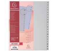 Intercalaire A4+ polypropylène Exacompta Forever 20 onglets alphabétiques gris - 1 jeu