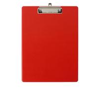 Exacompta - Réf. 19295E - Carton de 10 porte-blocs à pince avec pochette plastique sur le dos - Système d'accroche mural - Dimensions : 23 cm x 32 cm pour document format A4 - Rouge