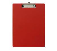 Exacompta Porte-bloc à pince 19295E – Pochette plastique dos, Accroche murale, A4 23x32 cm rouge