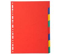 Exacompta - Réf. 2008E - Carton de 25 Intercalaires en carte coloris vifs recyclée 220g/m2 avec 8 onglets neutres - Format à classer A4 - Dimensions 22,5 x 29,7 cm