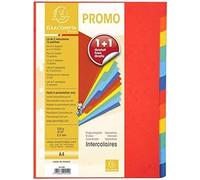 EXACOMPTA Intercalaires en carton, A4, 12 touches, promo 1+1 G