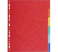 Exacompta Intercalaires Réf. 2106E – carte recyclée 220 g/m² coloris vifs, 6 onglets neutres, A4 maxi