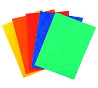 Exacompta - Réf. 220000E - Paquet de 25 chemises en carte lustrée 225 g/m² - chemises certifiées FSC - dimensions 24 x 32 cm pour documents format A4 - 5 couleurs assorties