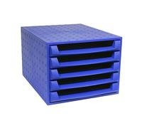 Module 5 tiroirs ouvert bleu