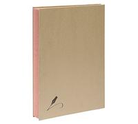 Exacompta - Réf. 22209E - 1 parapheur dos extensible à soufflets Forever - couverture en kraft recyclé - 20 compartiments en carte rose recyclée avec 3 perforations - dim 24x32 cm - A4 - Kraft brun